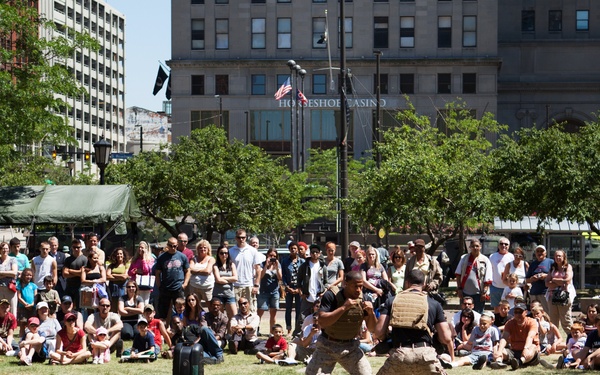 Marines wow Clevelanders with martial arts demonstration