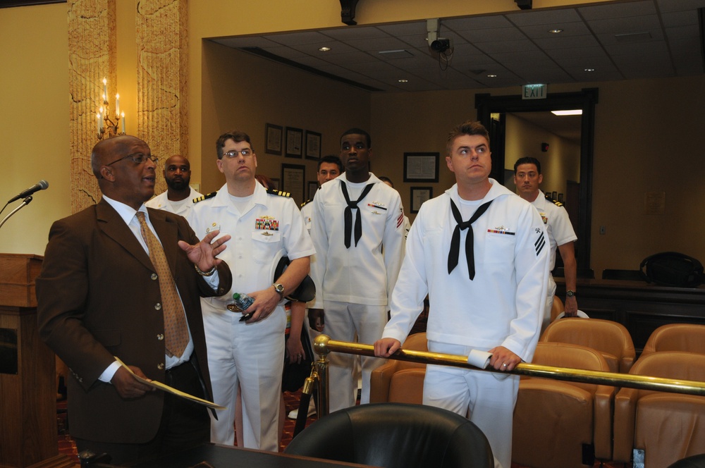 USS Maryland crew visits Baltimore City Council Chambers