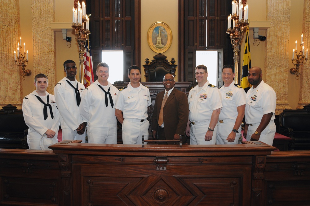 USS Maryland crew visits Baltimore City Council