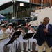 US Navy Band plays during Al Roker's visit to Baltimore Sailabration