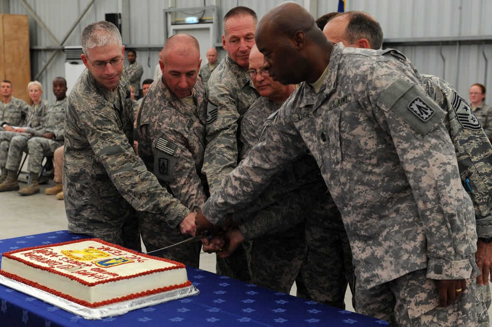 US Army 1st Battalion, 7th Air Defense Artillery Regiment patching ceremony