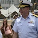 Commander, Coast Guard District 5 chats with Commander, Carrier Strike Group 2