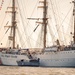 US Naval Academy launch lies alongside US Coast Guard Barque Eagle