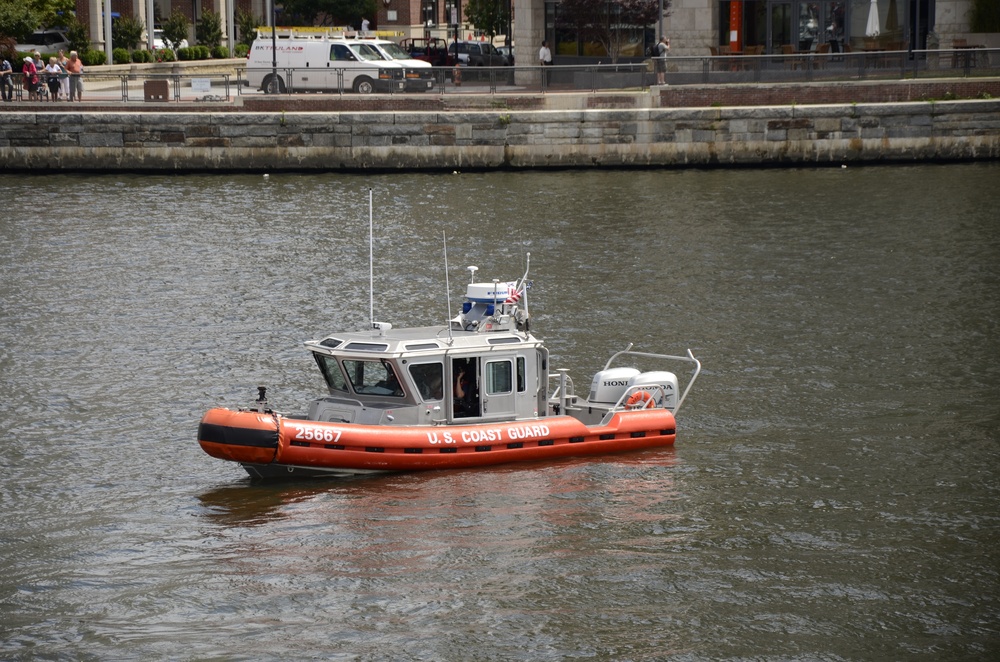 Coast Guard Vessel 25667 maintains station in the Port of Baltimore