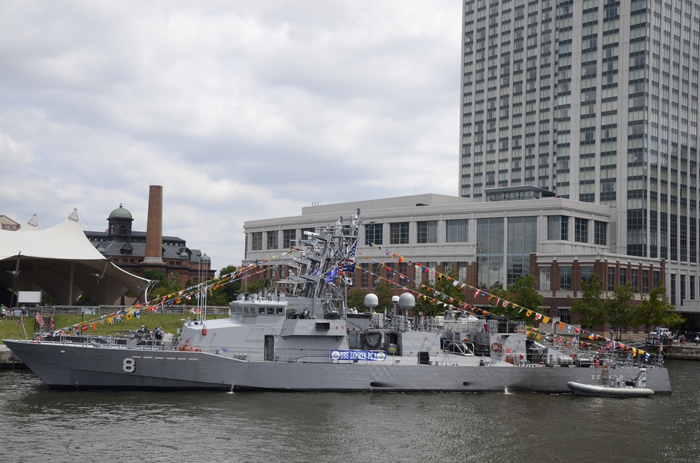 USS Zephyr (PC 8) on display in the Port of Baltimore