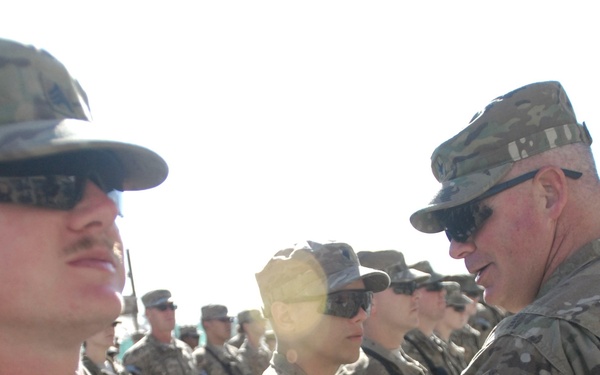 411th engineers receive shoulder sleeve insignia for wartime service