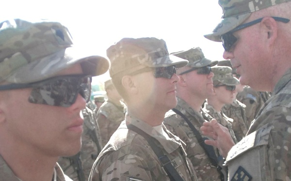 411th engineers receive shoulder sleeve insignia for wartime service