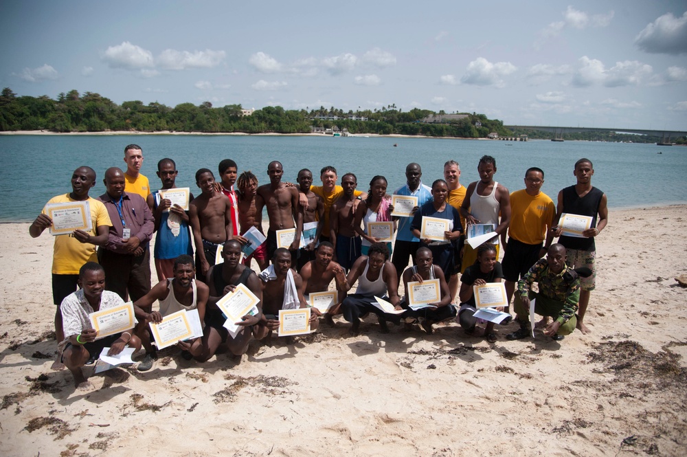 US Navy facilitates Kenyan Basic Sea Survival Instructor Course
