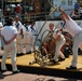 USS Constitution sailors perform on Baltimore's Inner Harbor