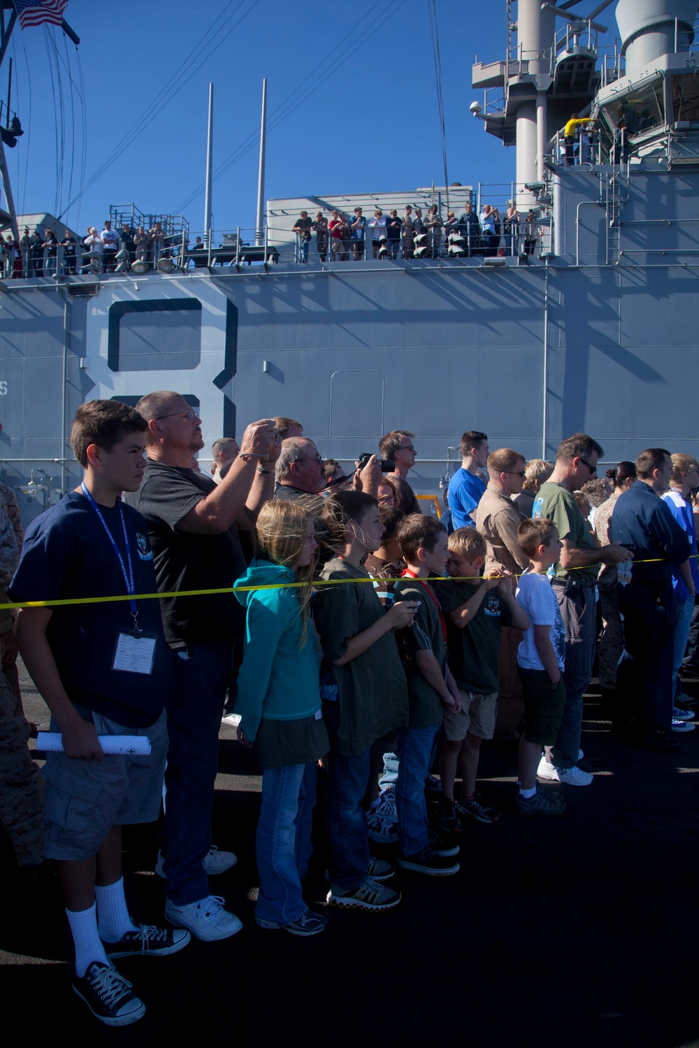 Guests aboard USS Makin Island