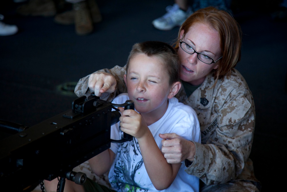 Guests aboard USS Makin Island