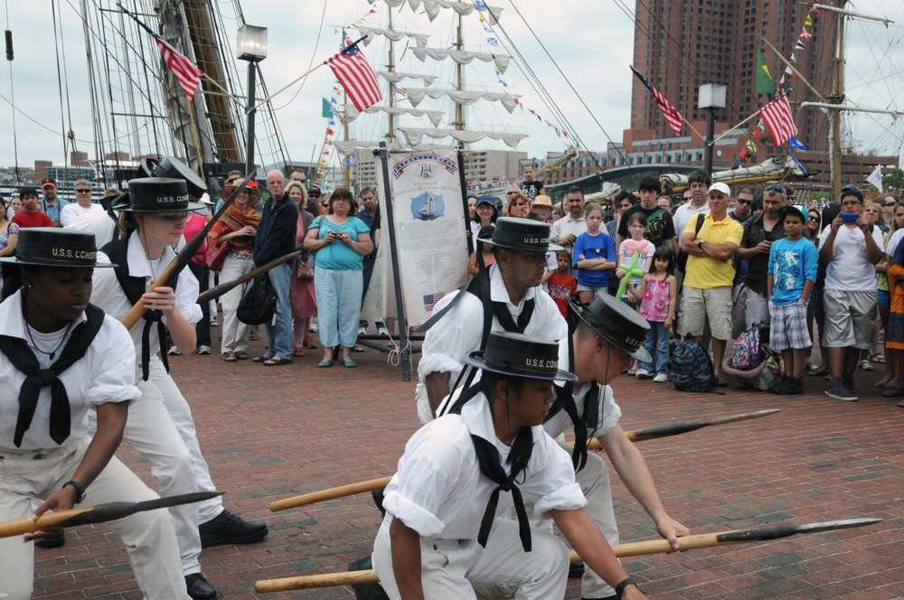 USS Constitution sailors visit Baltimore