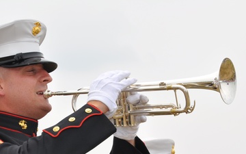 Marine Corps Base Quantico Band performs during Marine Week Cleveland