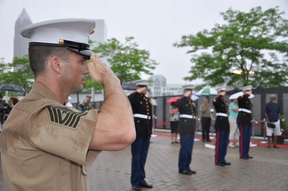 Relief of the Honor Guard during Marine Week Cleveland