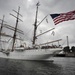 Coast Guard Cutter Eagle departs Baltimore Harbor during OpSail 2012.