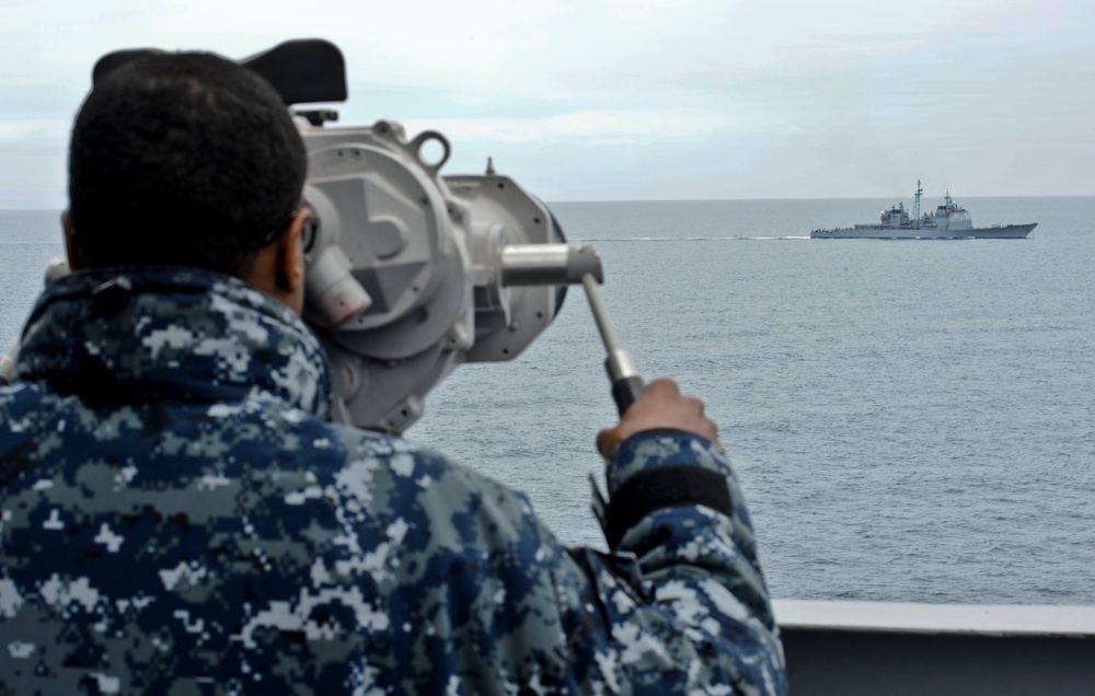 USS Nimitz flight deck action