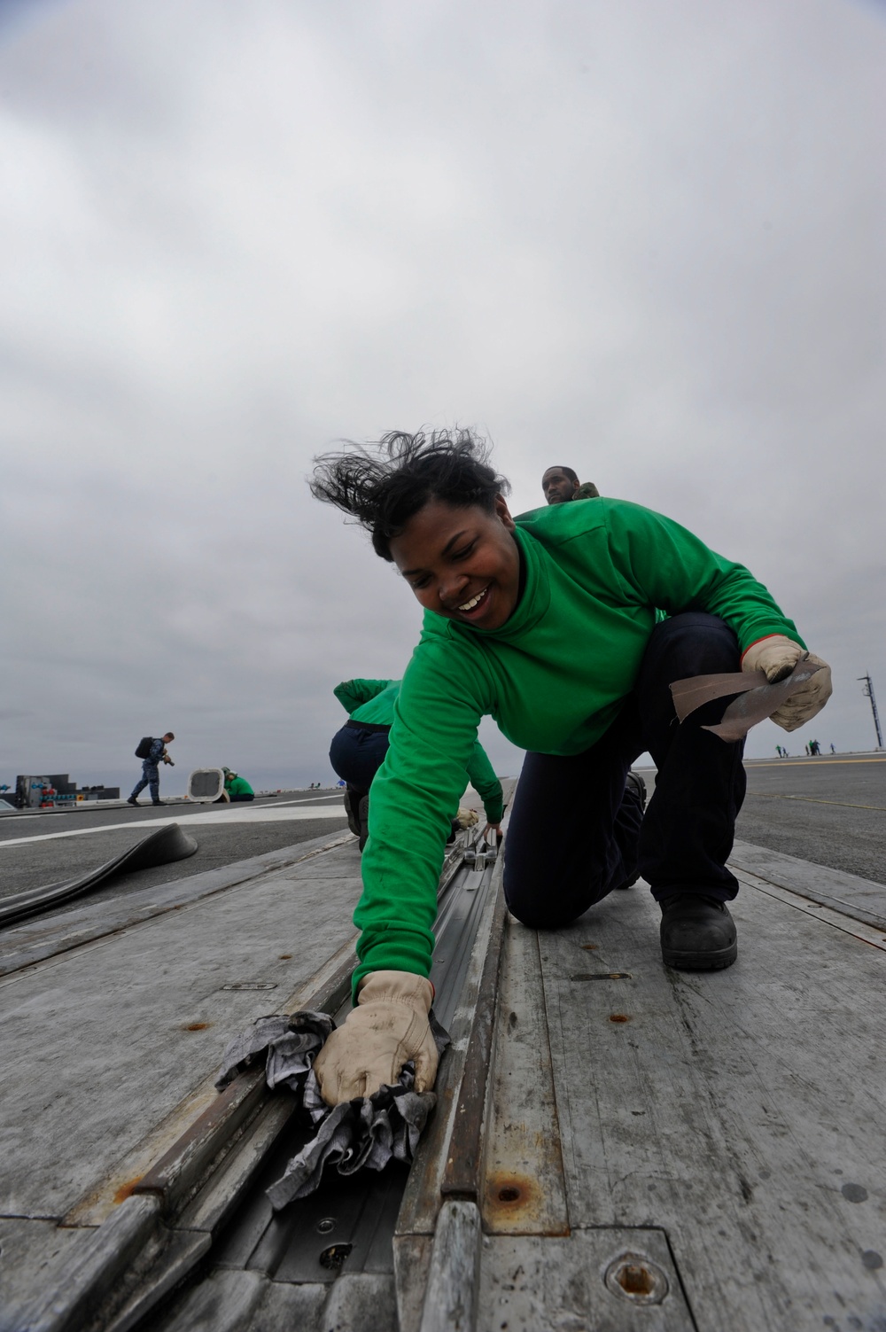 USS Nimitz flight deck action