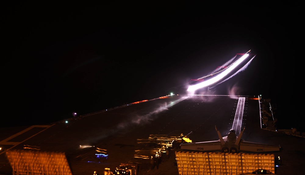 USS Nimitz flight deck action