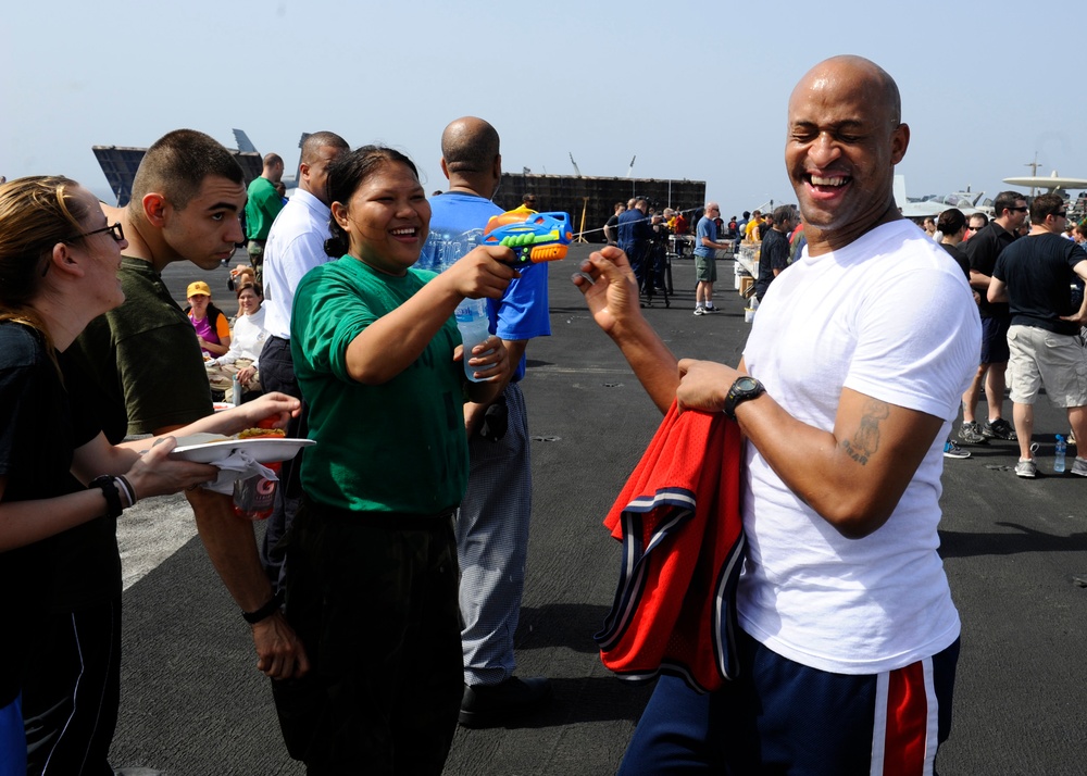 USS Enterprise steel beach picnic