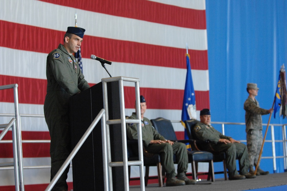55th Fighter Squadron change of command