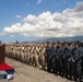 Commander of the U.S. Pacific Fleet, speaks to sailors, Marines