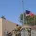 US flag lowered for transition