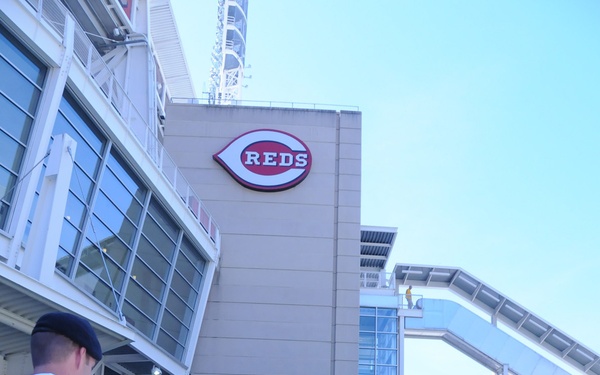 100th Army Band plays at Cincinnati Reds game on Flag Day