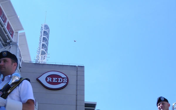 100th Army Band plays at Cincinnati Reds game on Flag Day