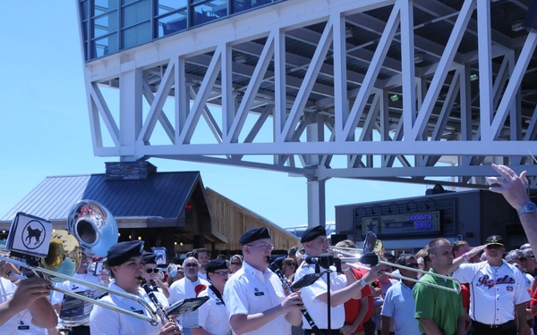 100th Army Band plays at Cincinnati Reds game on Flag Day