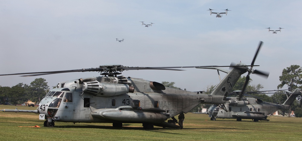 Camp Lejeune Marines utilize air support during Exercise Mailed Fist