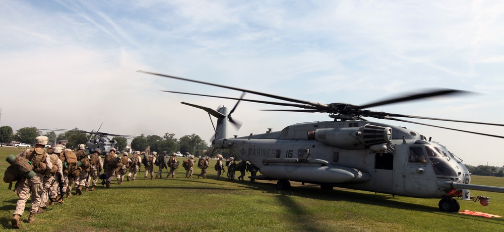 Camp Lejeune Marines utilize air support during Exercise Mailed Fist