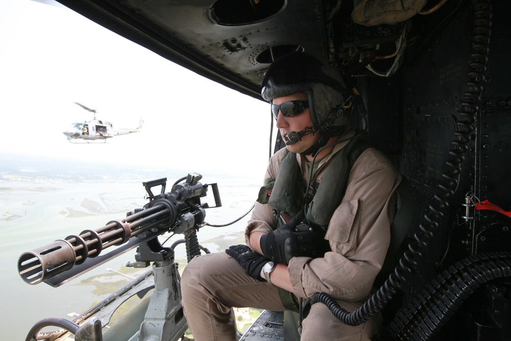 Marine attack helicopters blast their way into Exercise Mailed Fist