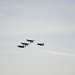 Blue Angels 1 and 4 fly inverted over Baltimore Harbor off of historic Fort McHenry