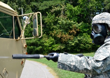 Spraying down the PLS