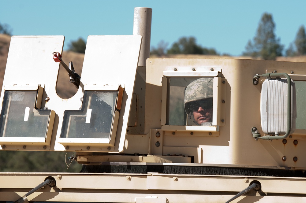 Reservist observes IED lane