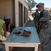 Reservist interacts with role players during exercise