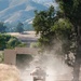 Reservists move through IED training lane in convoy