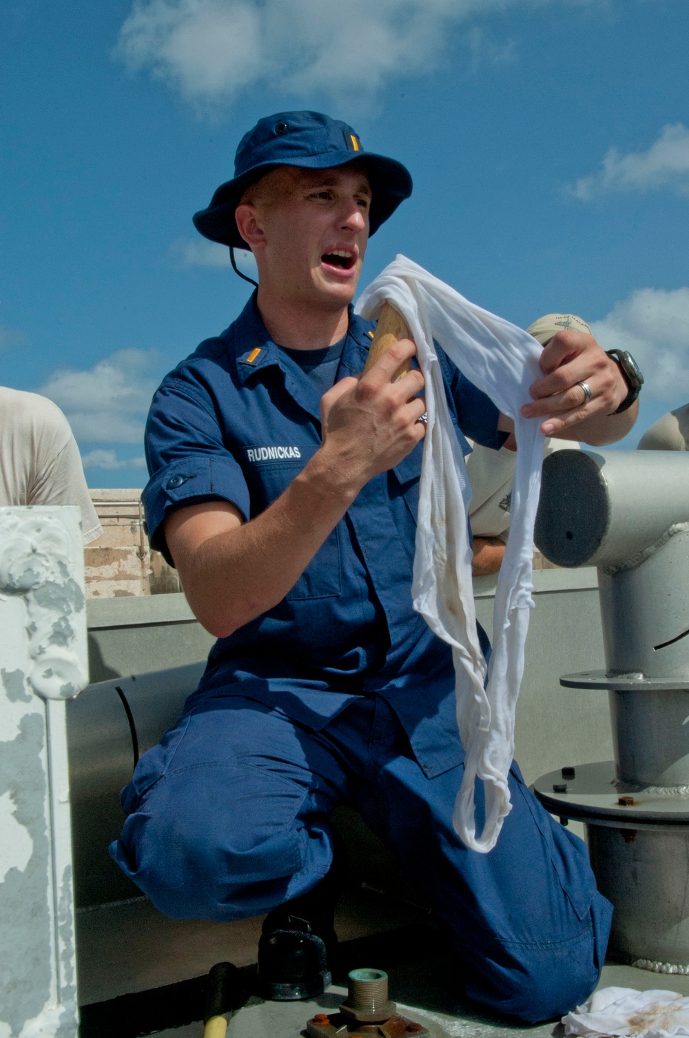 Coast Guard teaches shipboard damage control during Exercise Tradewinds 2012