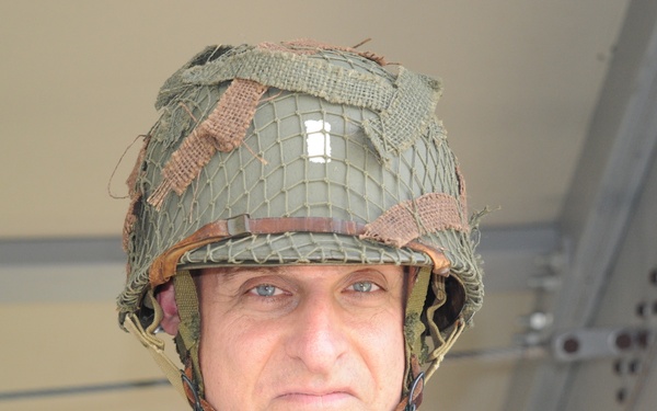 Army officer jumps at normandy re-enactment