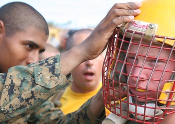 Company H goes hand-to-hand during pugil sticks three training event