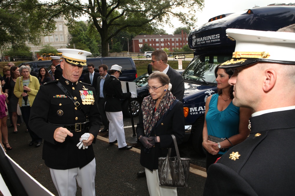 Sunset Parade at Marine Corps War Memorial