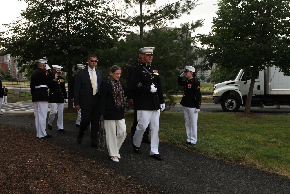 Sunset Parade at Marine Corps War Memorial