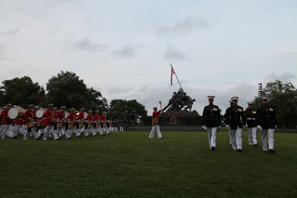 Sunset Parade at Marine Corps War Memorial