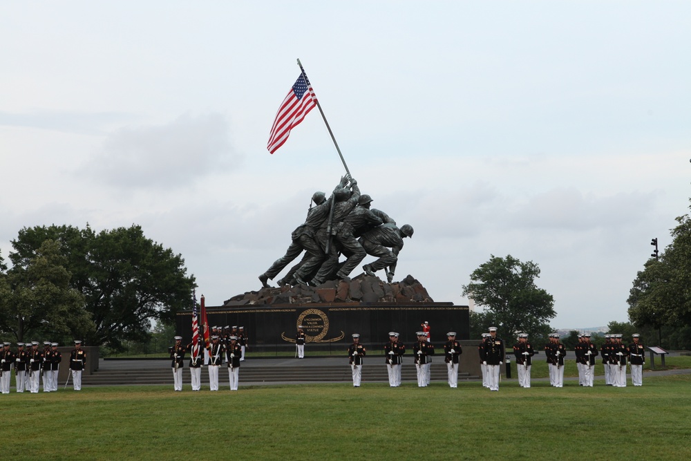 Sunset Parade at Marine Corps War Memorial