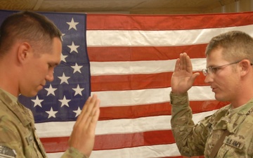 Sgt. Ozzie Reichardt re-enlists in Afghanistan