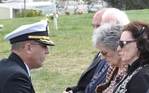 Graveside service for retired rear admiral