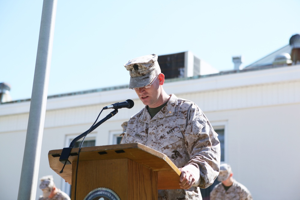 Master Gunnery Sgt. Adkins' retirement ceremony