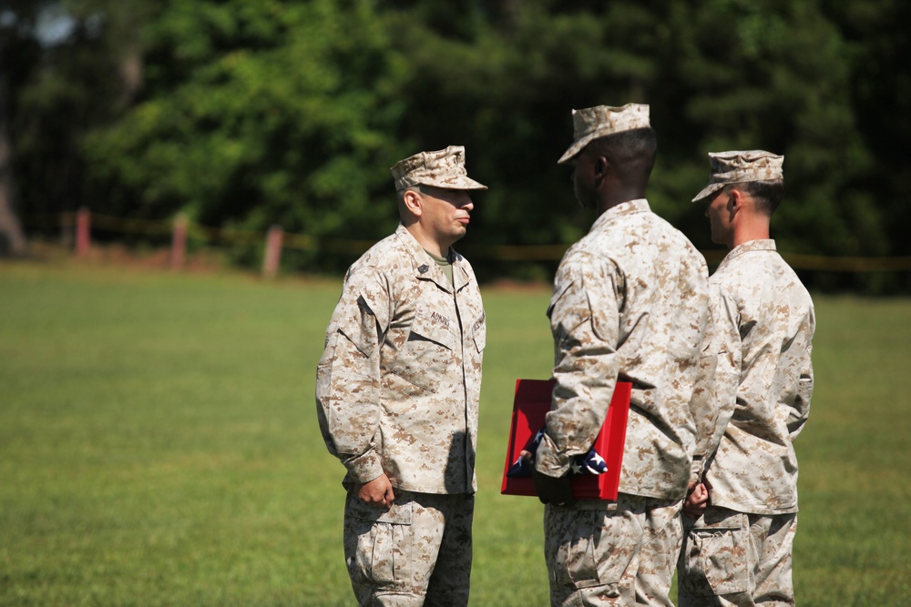 Master Gunnery Sgt. Adkins' retirement ceremony