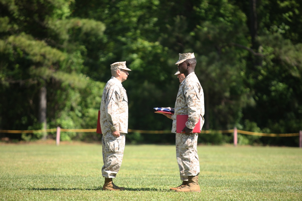 Master Gunnery Sgt. Adkins' retirement ceremony