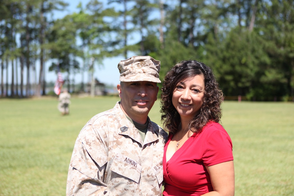 Master Gunnery Sgt. Adkins' retirement ceremony